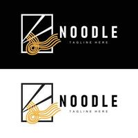 ramen fideos logo sencillo fideos y cuenco diseño inspiración chino comida modelo ilustración vector