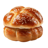 AI generated Sesame Seed Braided Bread Loaf on transparent Background png