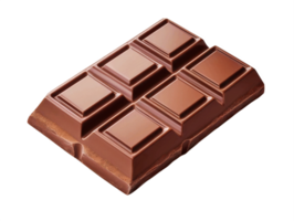 AI generated Milk Chocolate Bar with Elegant Pattern on transparent Background png