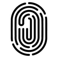 finger print line icon vector