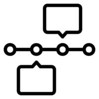 timeline line icon vector