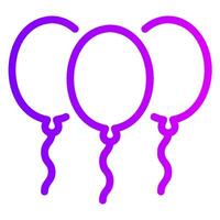 balloons gradient icon vector