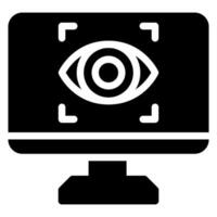 eye scan glyph icon vector