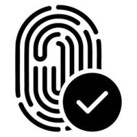 biometrics glyph icon vector