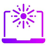 laptop gradient icon vector