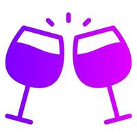 cheers gradient icon vector