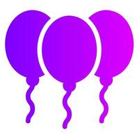 balloons gradient icon vector