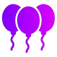 icono de degradado de globos vector