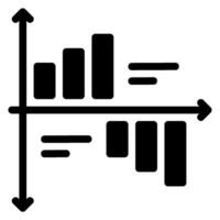 charts glyph icon vector