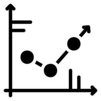 regression glyph icon vector