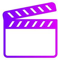 action clapper gradient icon vector