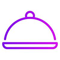 serve food gradient icon vector