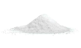 Vector piles of salt and sugar isolated on white background