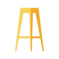 Vector wooden bar stool semi flat color vector object