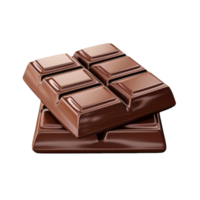 AI generated Stacked Milk Chocolate Bars on transparent  Background png
