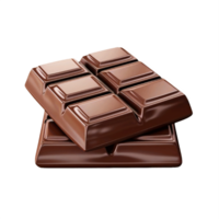 ai gerado empilhado leite chocolate bares em transparente fundo png