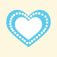 Vector decorative heart illustration on white background