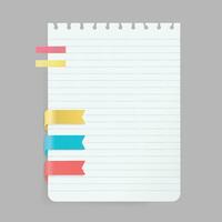 Vector reminders and message notes illustration of memo stickers and paper pages for to-do list