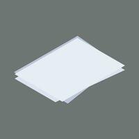 Vector stack of blank paper in different sizes and angle