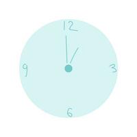 Vector clock and time flat vector illustration