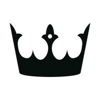 Vector hand drawn crown silhouette on white