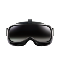 ai généré lisse noir vr casque png