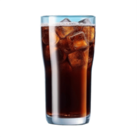 ai genererad fotorealistisk glas av cola med is png