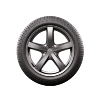 AI generated Modern Car Wheel with Alloy Rim Isolated on transparent Background png