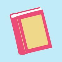 Vector red book icon flat style on white background