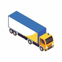 vector mano dibujado transporte camión en blanco
