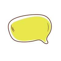 Vector hand drawn speech bubble on white backgrounf