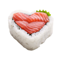 ai generiert herzförmig Sushi isoliert auf transparent Hintergrund png