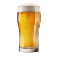 ai generado espumoso vaso de sequía cerveza aislado en transparente antecedentes png