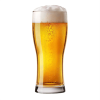 AI generated Sparkling Glass of Draft Beer isolated on transparent background png