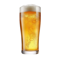 AI generated Sparkling Glass of Draft Beer isolated on transparent background png