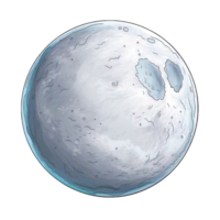 AI generated Detailed Illustration of the Moon png