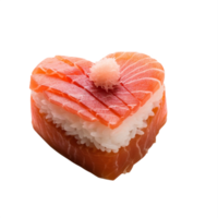 ai gerado em forma de coração Sushi isolado em transparente fundo png