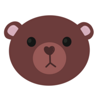 Urso de pelúcia Urso cabeça desenho animado ilustração fofa Urso Urso adesivo fofa elemento fofa animal animal adesivo png