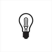 Light bulb vector icon on white background. Idea symbol. Vector illustration.