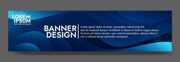 Abstract dark blue banner color with a unique wavy design. It is ideal for creating eye catching headers, promotional banners, and graphic elements with a modern and dynamic look. vector