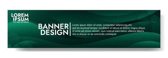 Abstract dark green banner color with a unique wavy design. It is ideal for creating eye catching headers, promotional banners, and graphic elements with a modern and dynamic look. vector