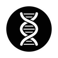 DNA Molecule, chromosome icon on white background design. vector