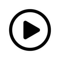 Play button icon video audio player and transparent background. vector