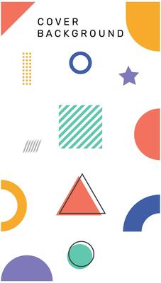 Covers Memphis Geometric Backgrounds Applicable for Banners Design.