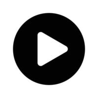 Play button icon video audio player and transparent background. vector