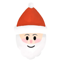 santa claus vattenfärg ikon png