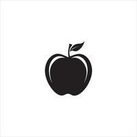 manzana icono aislado vector en blanco antecedentes.