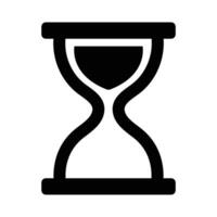 Hour glass timer or clock flat icon background design. vector