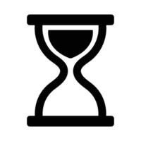 Hour glass timer or clock flat icon background design. vector