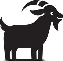 minimal funny goat character vector silhouette, black color silhouette, white background 8